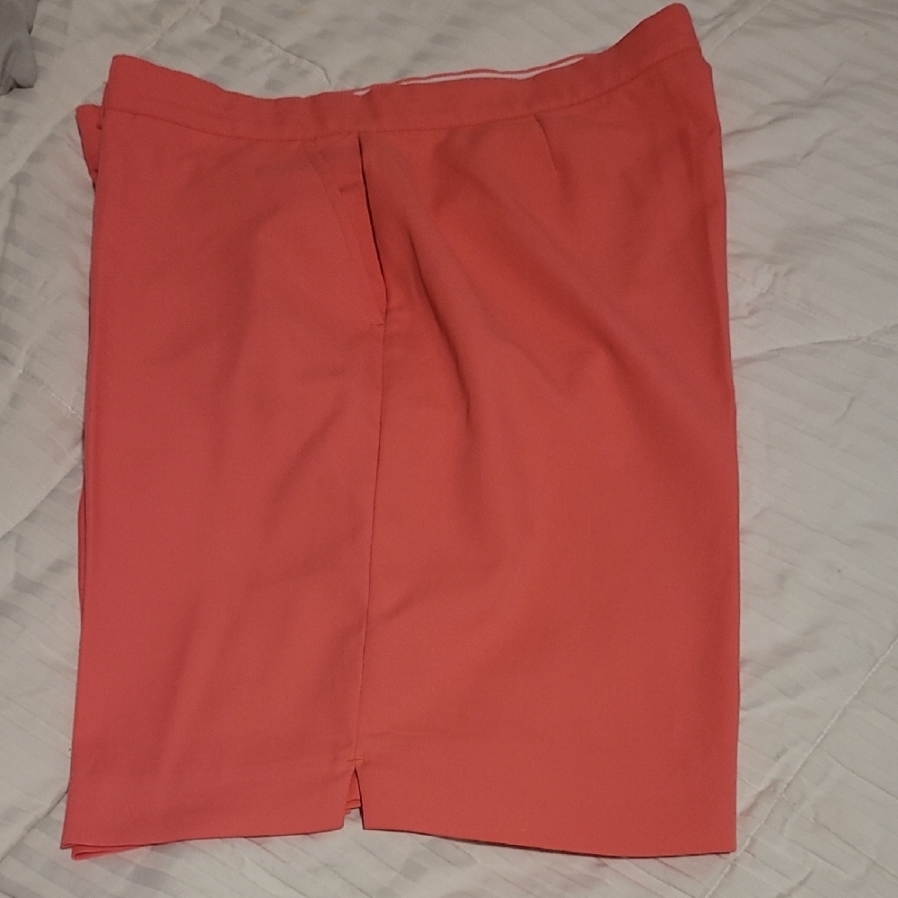 Coral Bay Orange Pink Knee-Length Shorts